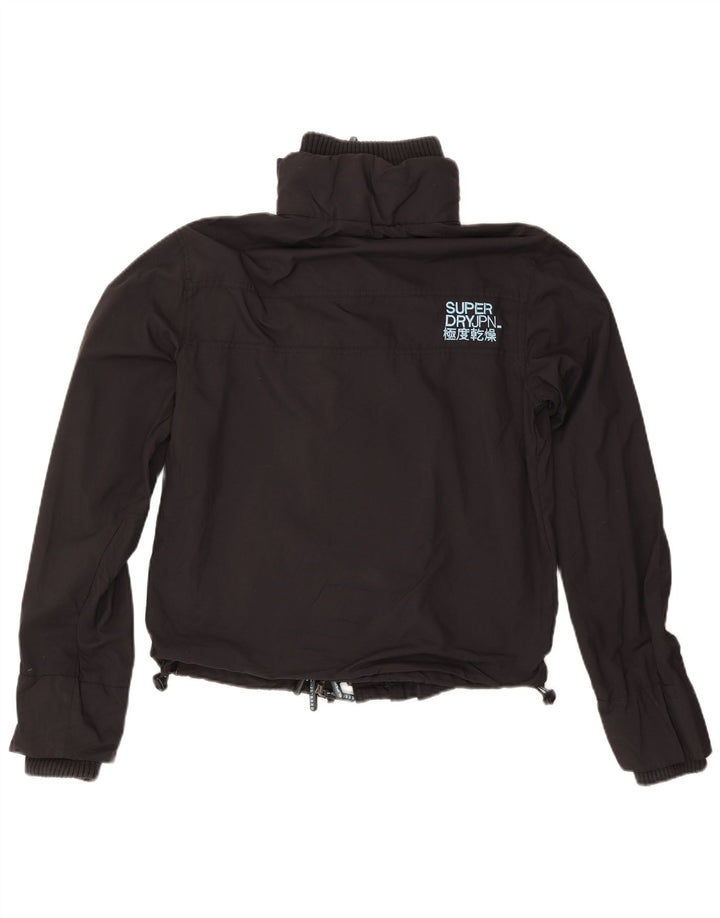 Jaqueta de chuva feminina Superdry Graphic UK 14 médio preto nylon