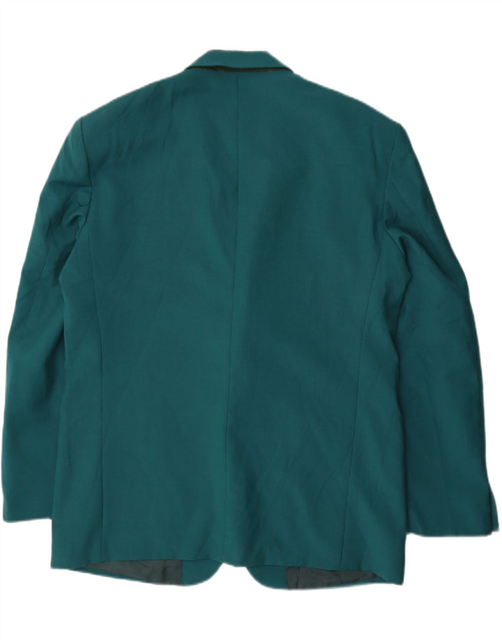 Jaqueta blazer masculina vintage com 2 botões IT 54 2XL lã azul