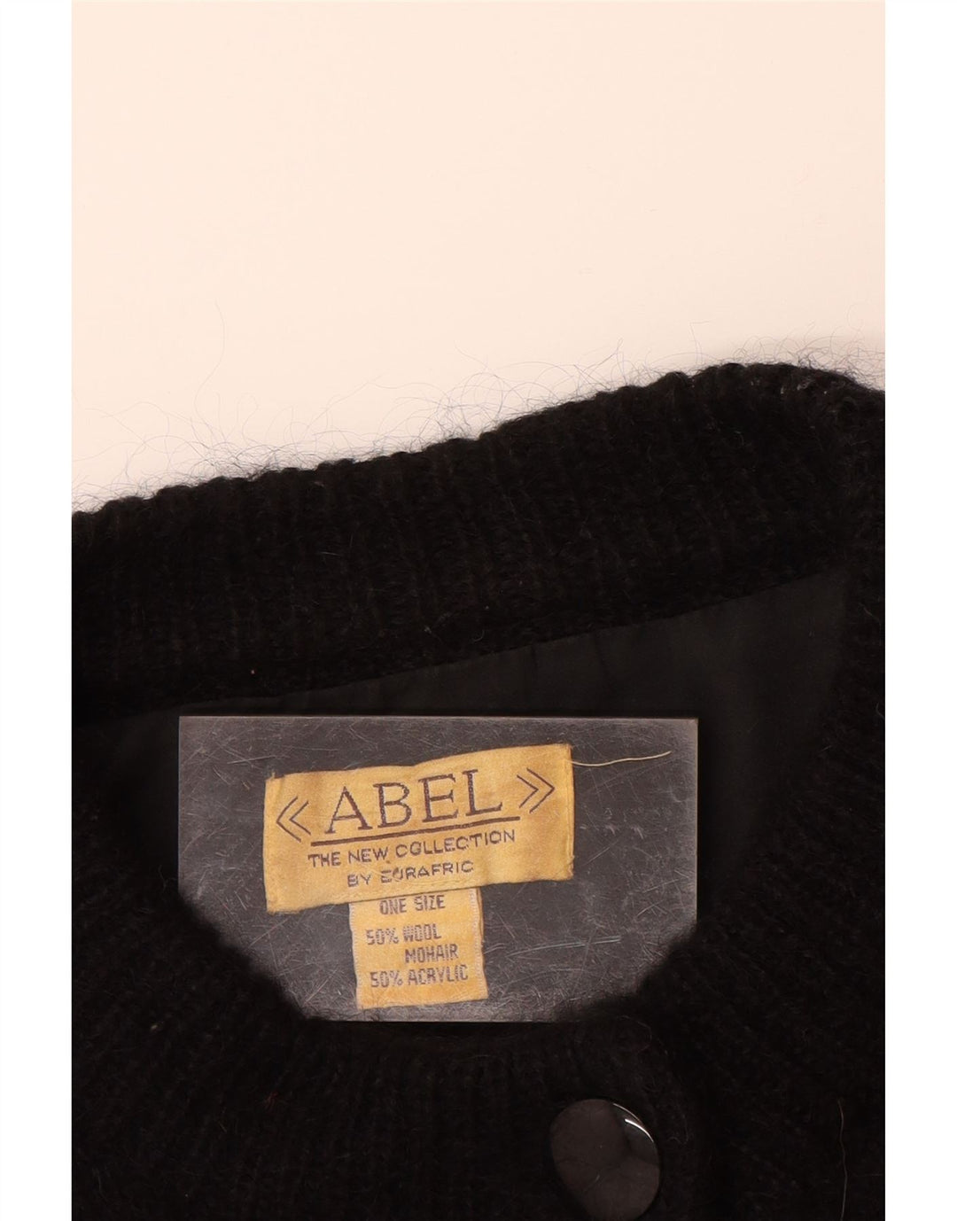 Suéter cardigã feminino ABEL tamanho único lã floral preta