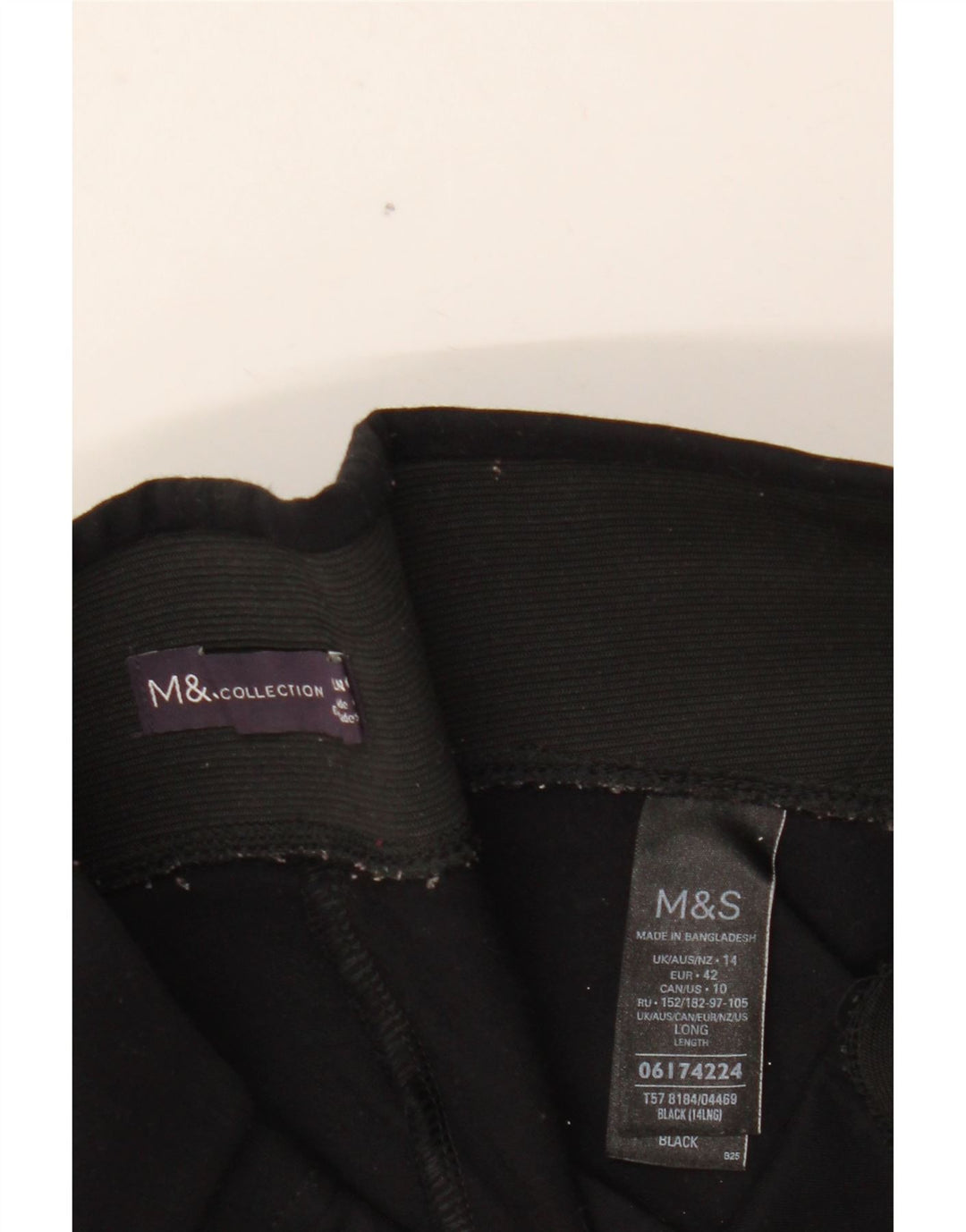Leggings femininas MARKS & SPENCER Reino Unido 14 grandes viscose preta