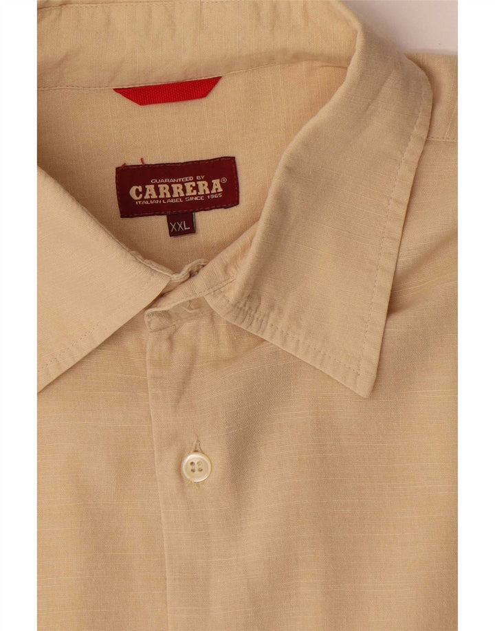Camisa masculina Carrera 2XL algodão bege