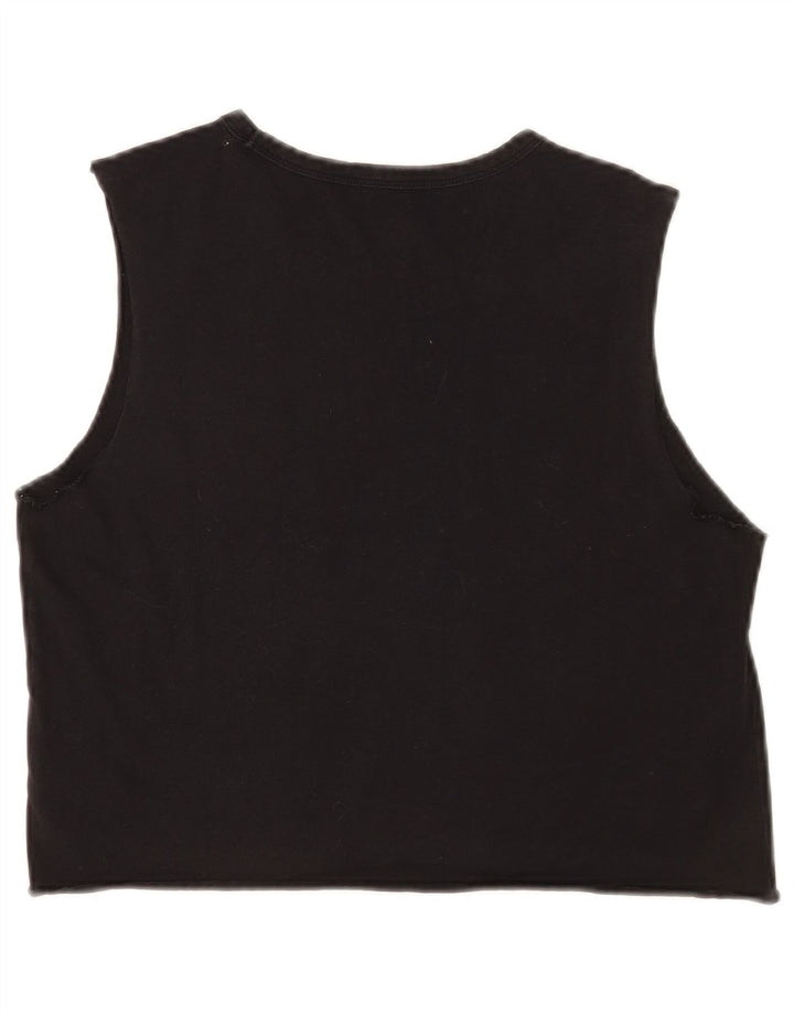 Vans Womens Crop Vest Top UK 12 Médio Preto