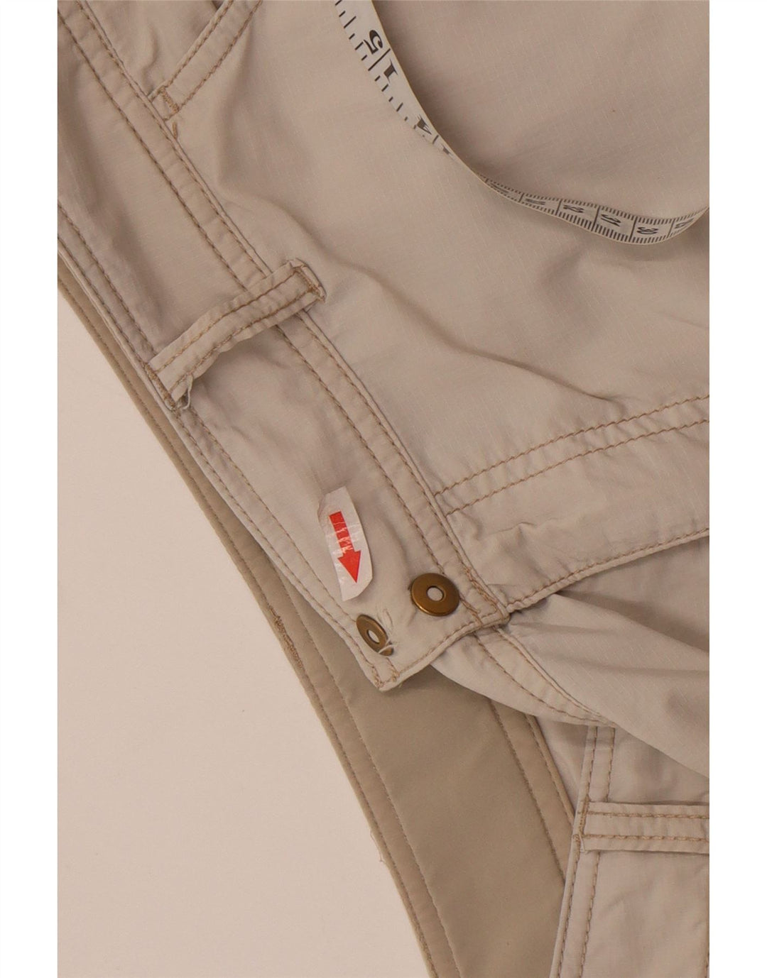 Shorts cargo feminino Columbia US 8 médio W30 off white nylon