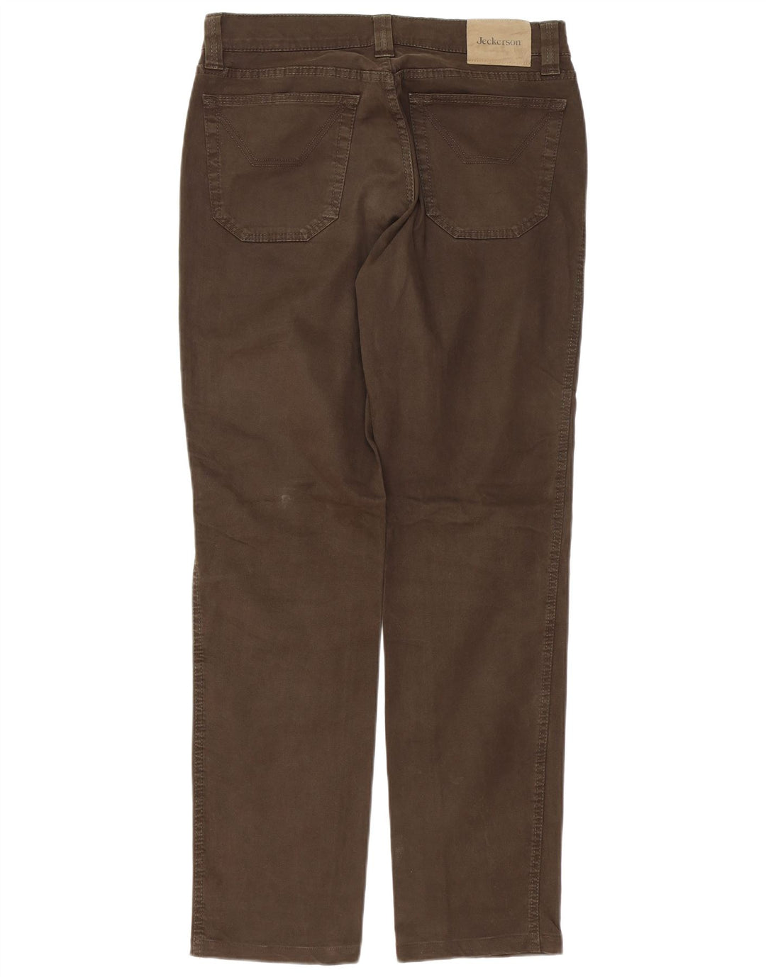 Calça casual reta masculina JECKERSON W33 L32 algodão cáqui