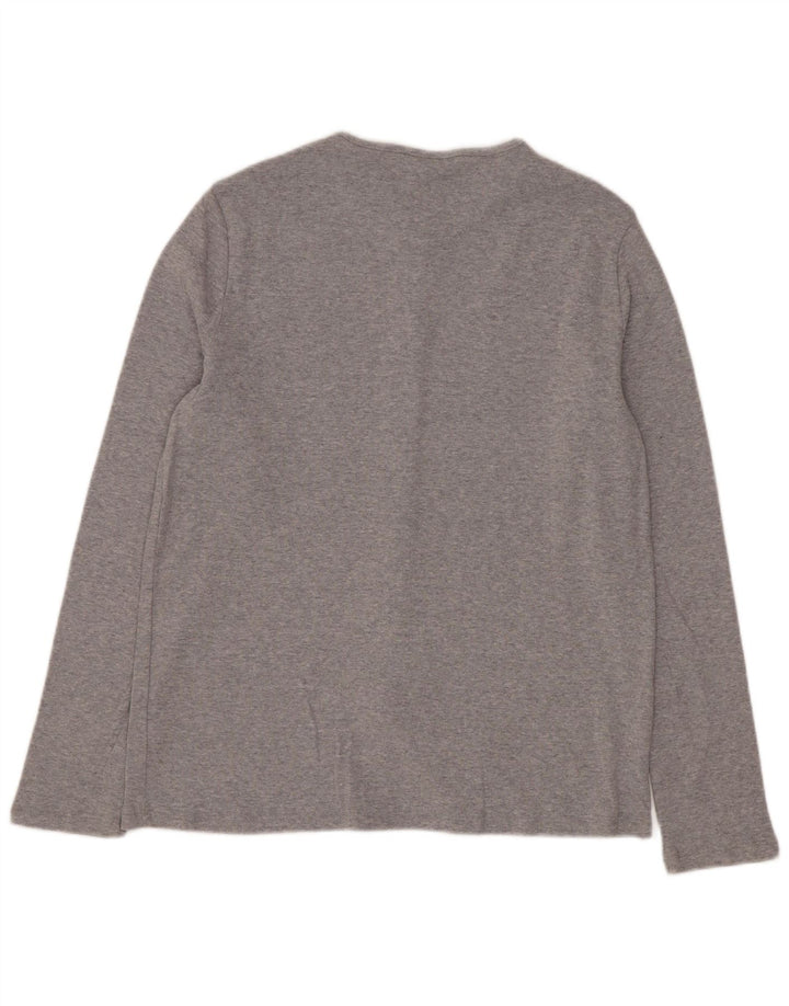 Suéter cardigã feminino Marks & Spencer Reino Unido 12 algodão cinza médio