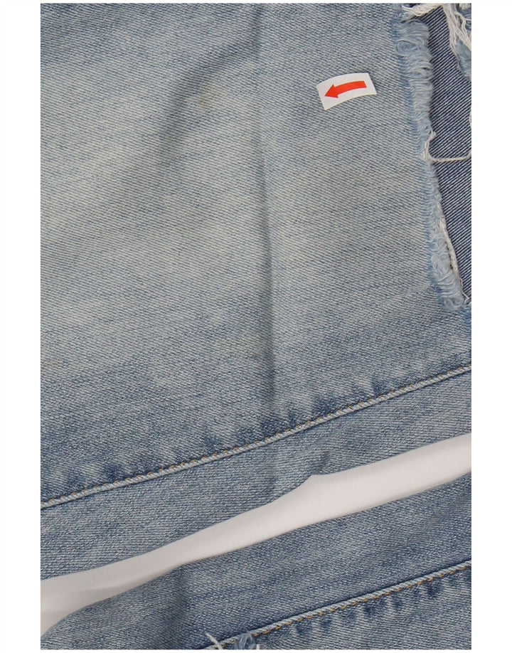 MOSSIMO Calça jeans feminina cintura alta desgastada US 6 médio W28 L28 azul