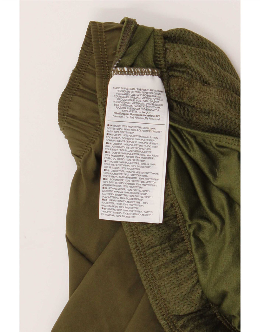 Shorts esportivos masculinos Nike médio verde poliéster esportivo