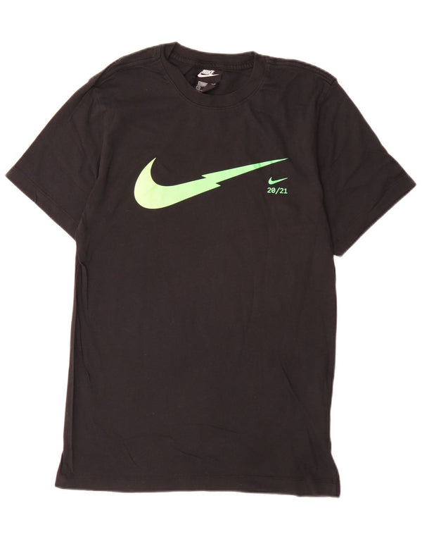 Camiseta masculina Nike Standard Fit gráfica top pequeno algodão preto