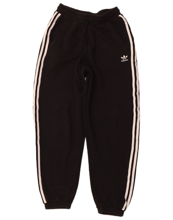 ADIDAS Womens Tracksuit Pants Joggers UK 8 Pequeno Algodão Preto