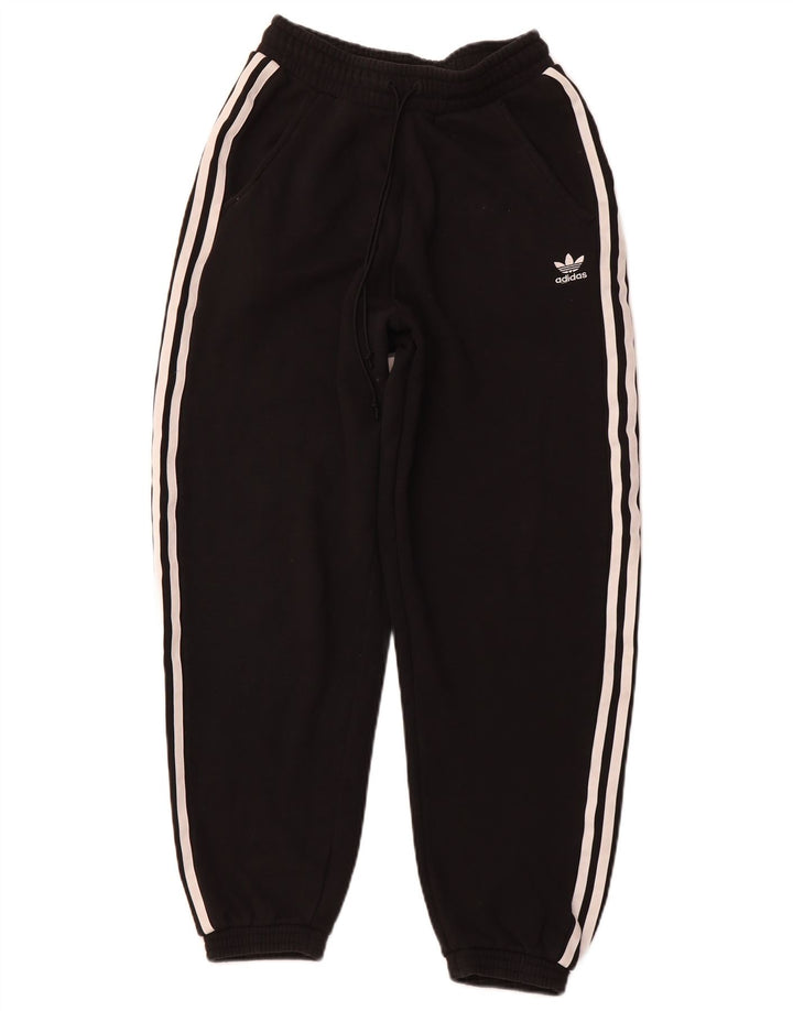 ADIDAS Womens Tracksuit Pants Joggers UK 8 Pequeno Algodão Preto