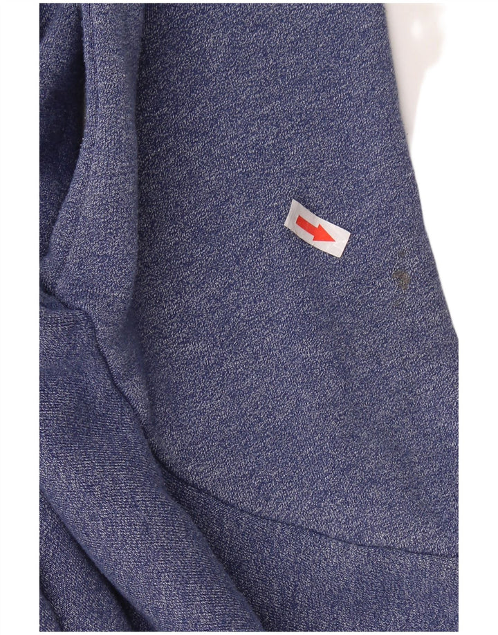 Suéter masculino SUPERDRY com capuz e zíper gráfico pequeno azul algodão