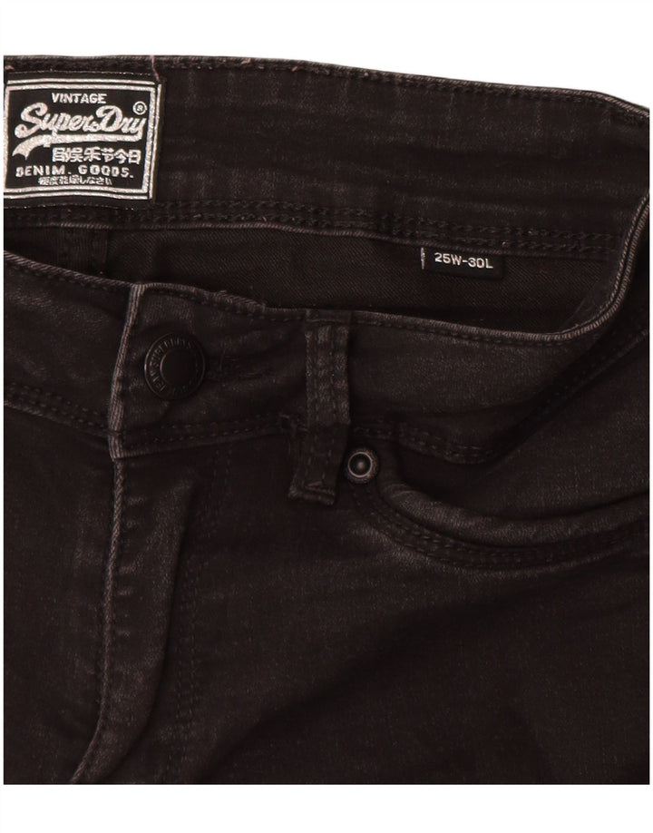 Calça jeans skinny feminina SUPERDRY W25 L30 algodão preto
