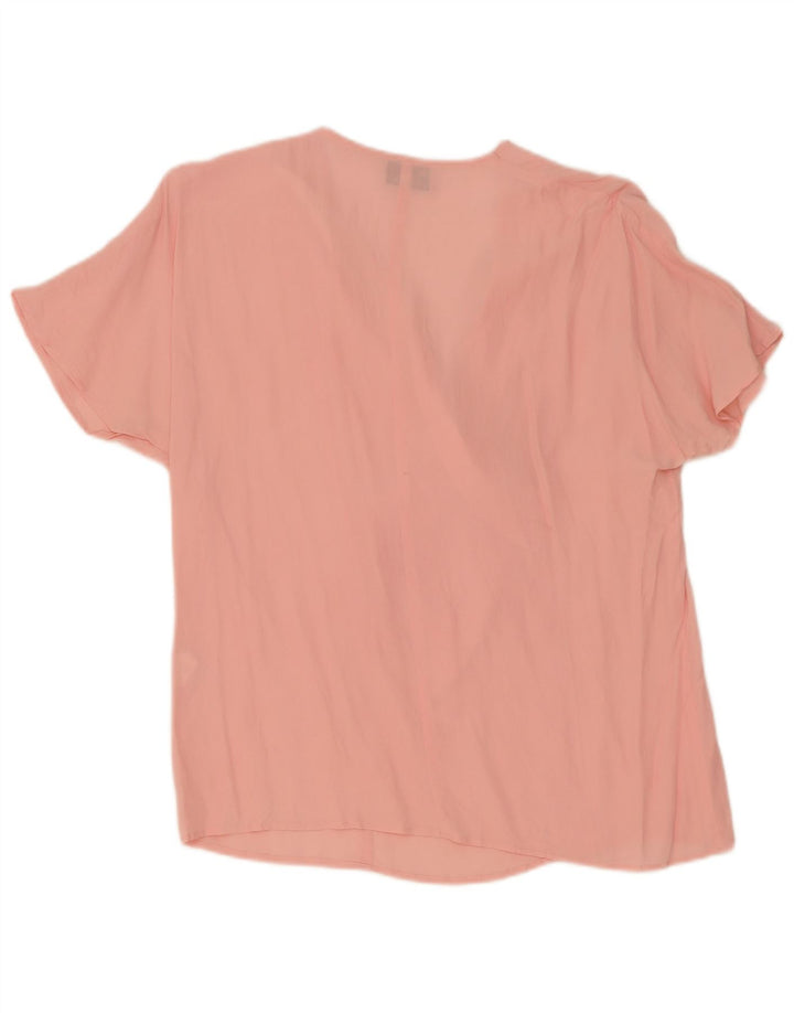 Blusa feminina vintage top IT 46 grande acetato rosa