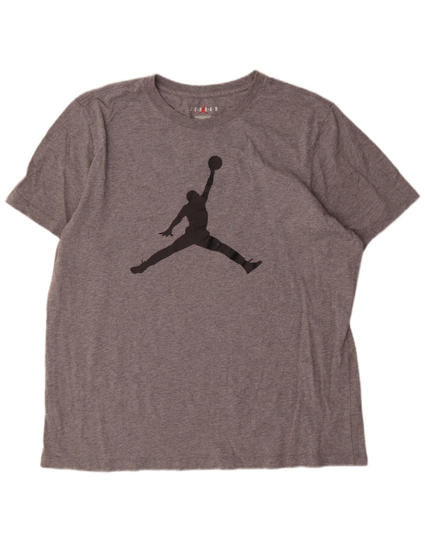 Camiseta Jordan Masculina Standard Fit Graphic Top XL Algodão Cinza