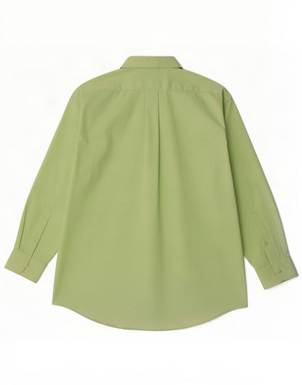 Camisa masculina Chaps Regular Fit tamanho 16 1/2 grande algodão verde