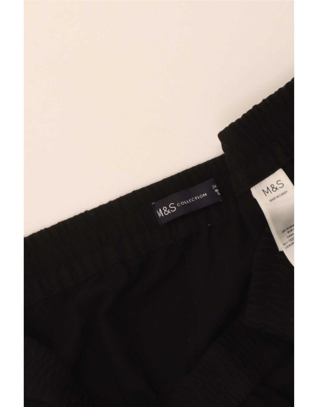 Calça de treino feminina Marks & Spencer UK 24 4XL poliéster preto