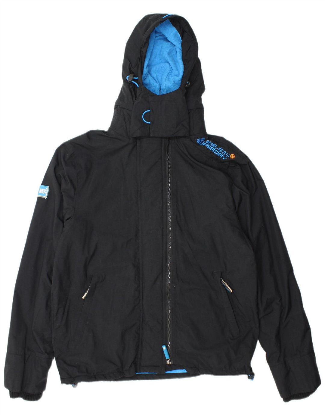 Jaqueta corta-vento feminina Superdry UK 16 grande preta