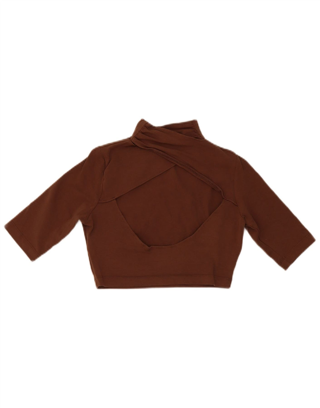 Puma Womens Crop Top UK 10 Pequeno Algodão Marrom