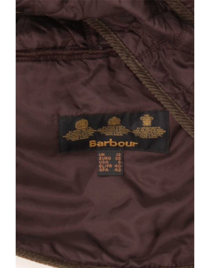 Jaqueta acolchoada feminina Barbour UK 12 poliamida marrom médio