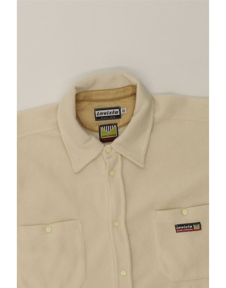 INVICTA Mens Fleece Shirt Small Beige Polyester Vintage Invicta and Second-Hand Invicta from Messina Hembry 