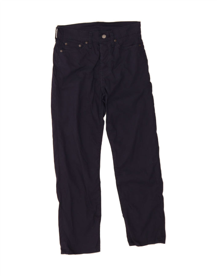 LEVI'S Womens Straight Casual Trousers W26 L25 Navy Blue Vintage Levi's and Second-Hand Levi's from Messina Hembry 