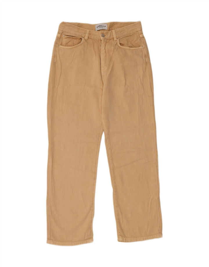 Calça jeans feminina Marella Mom Tapered W28 L26 Bege