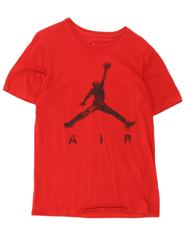 Camiseta Jordan Mens Air Graphic Top Médio Vermelho