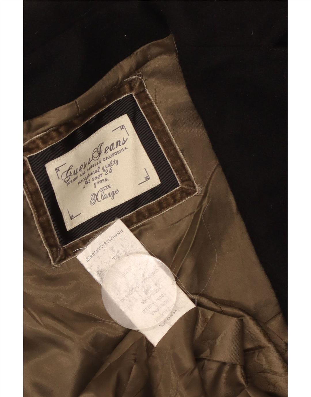 Casaco feminino Guess Pea UK 18 XL lã preta