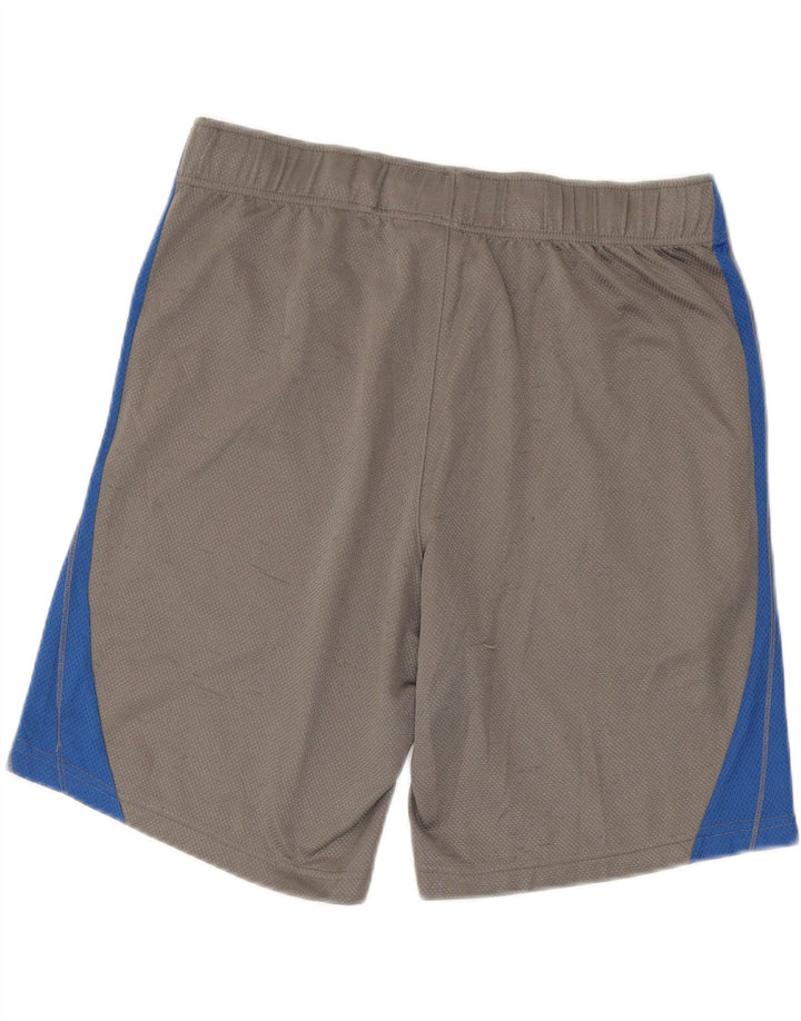 Shorts esportivos masculinos PUMA médio cinza colorblock poliéster