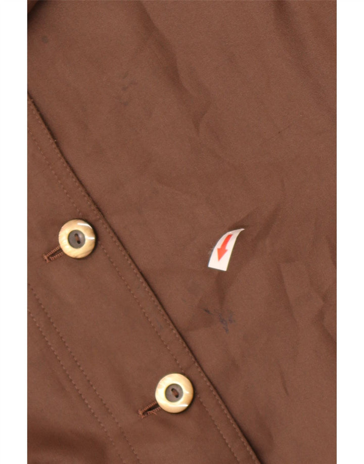 Trench Coat feminino Claude Havrey Reino Unido 14 grande poliéster marrom