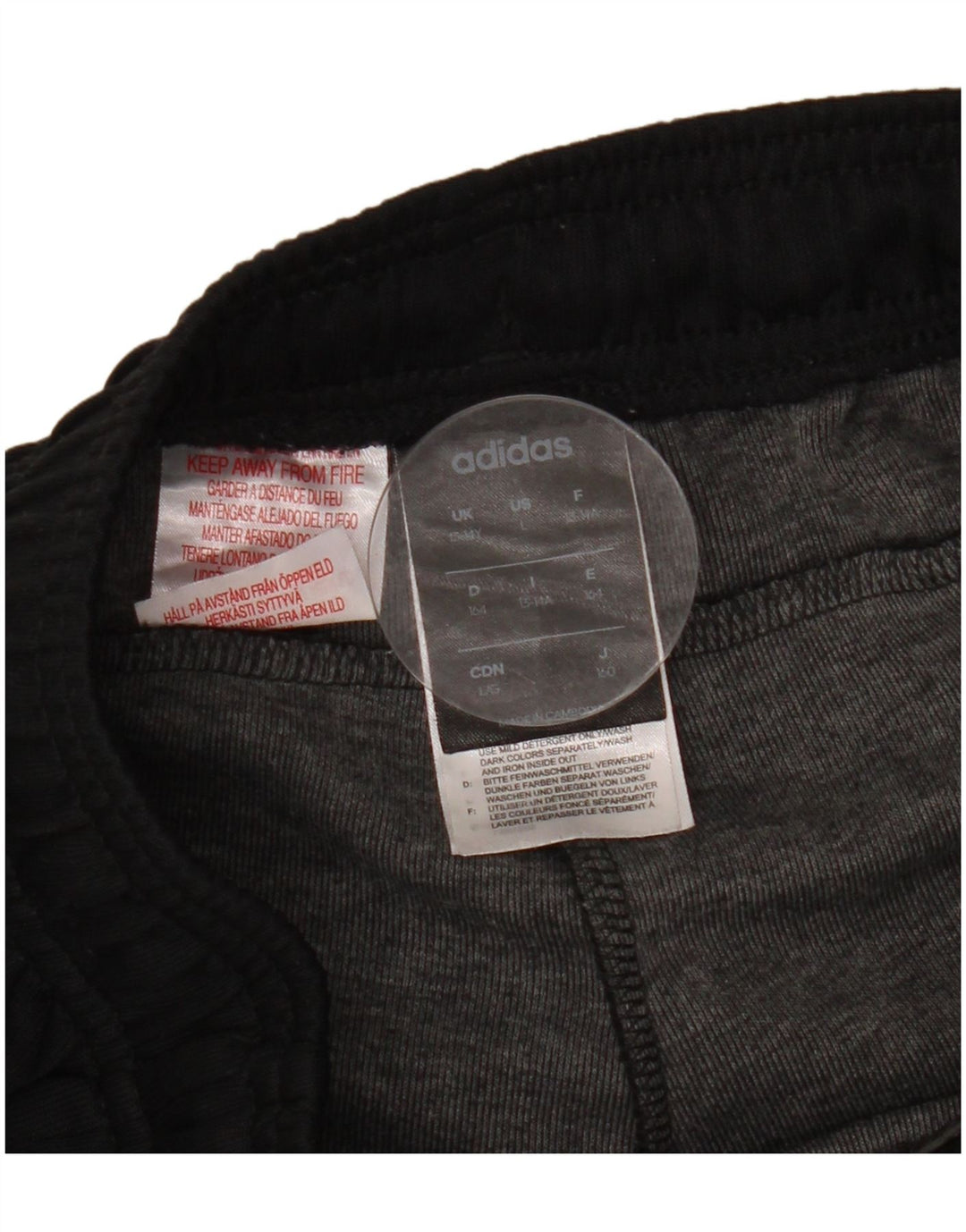 Adidas meninos calças de treino joggers 13-14 anos preto poliéster