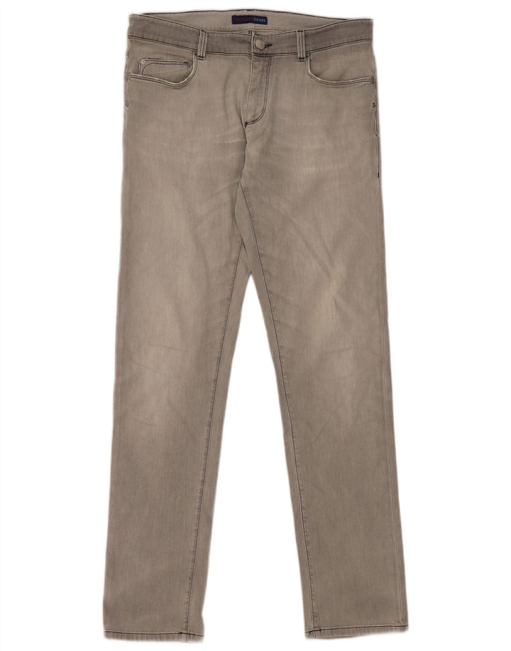 Trussardi Mens Slim Jeans W31 L33 Cinza Algodão