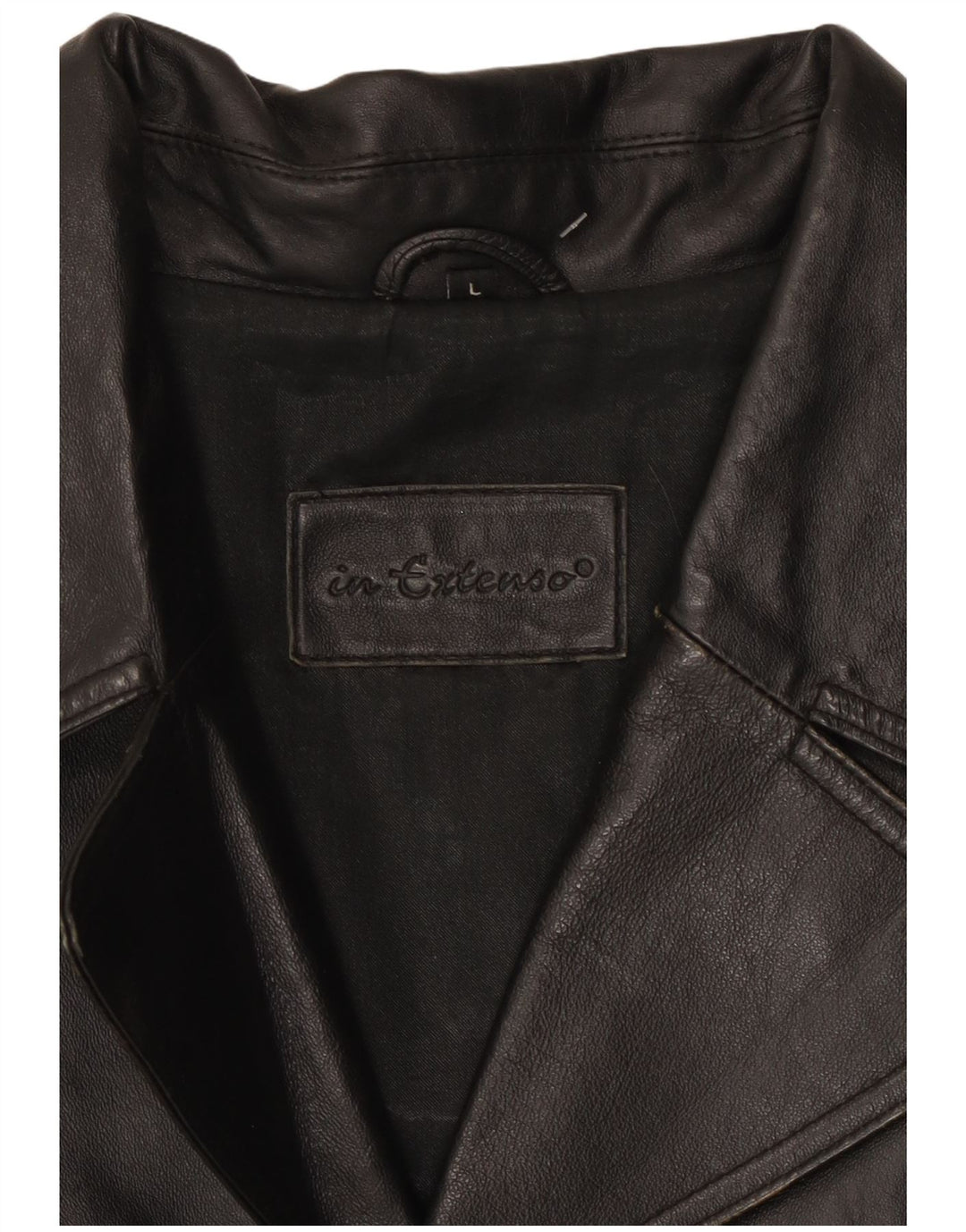 Jaqueta de couro masculina In Extenso UK 40 grande couro preto