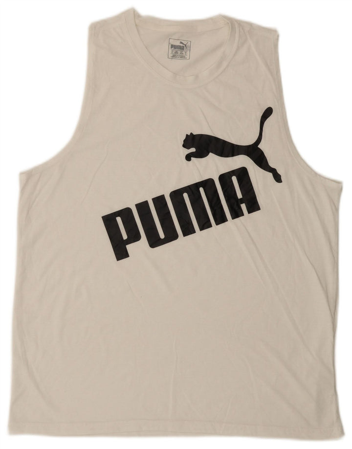 Colete gráfico masculino PUMA XL branco
