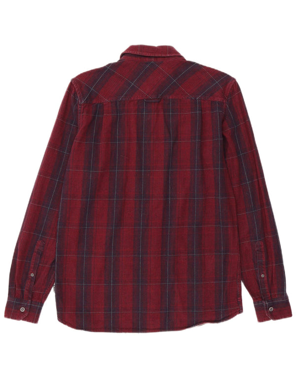 Camisa masculina de flanela Hurley Classic Fit pequena marrom xadrez de algodão