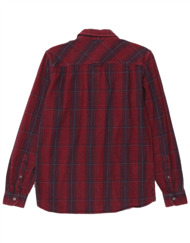 Camisa masculina de flanela Hurley Classic Fit pequena marrom xadrez de algodão