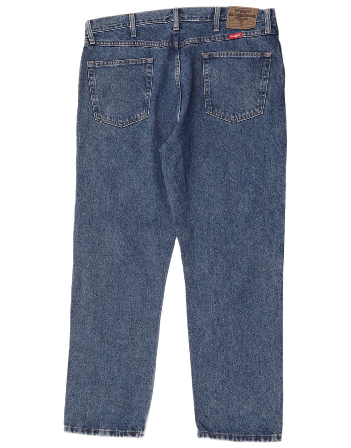 Wrangler masculino regular fit jeans reto W38 L30 algodão azul