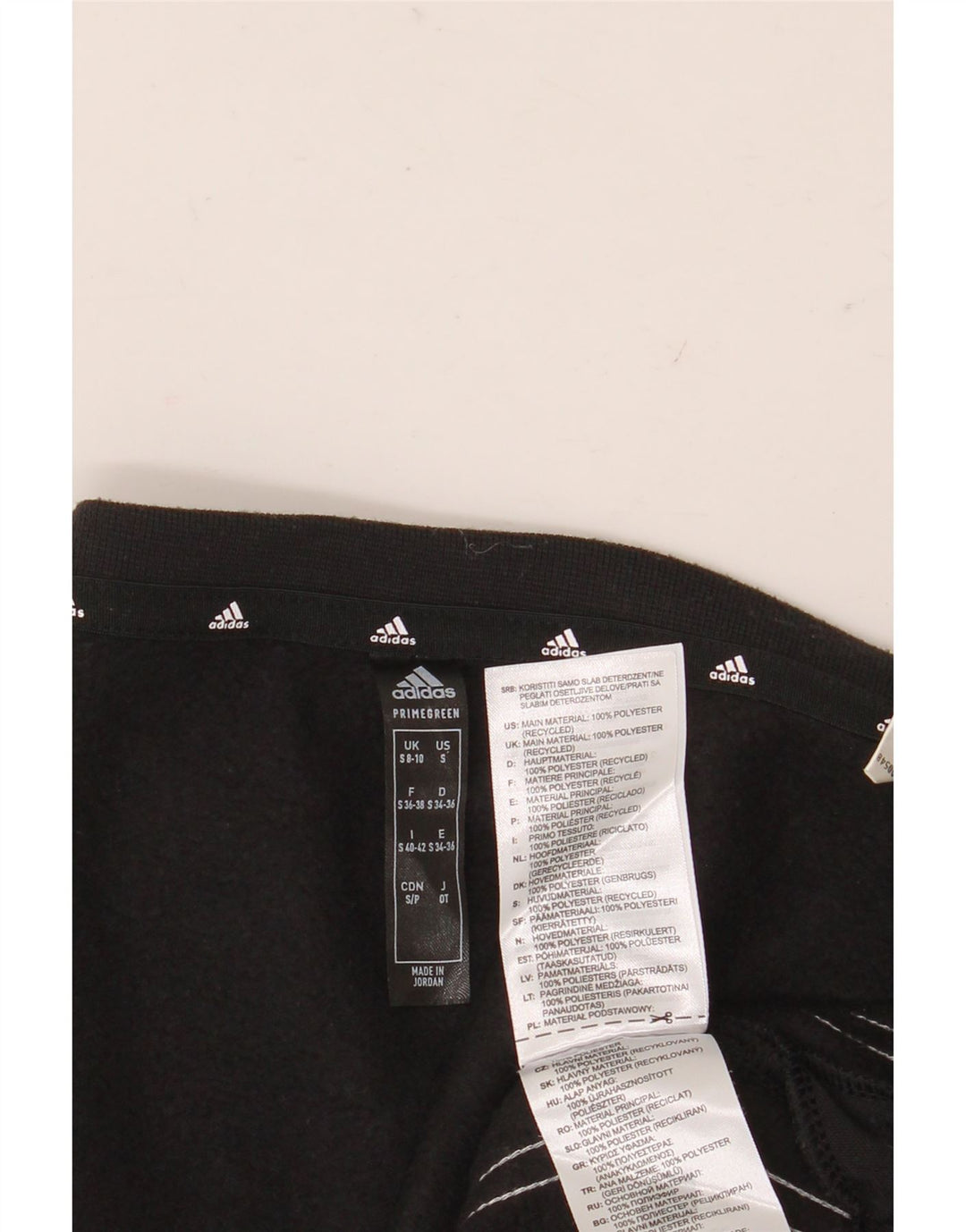 Adidas Womens Sweatshirt Jumper UK 8/10 Pequeno Poliéster Preto