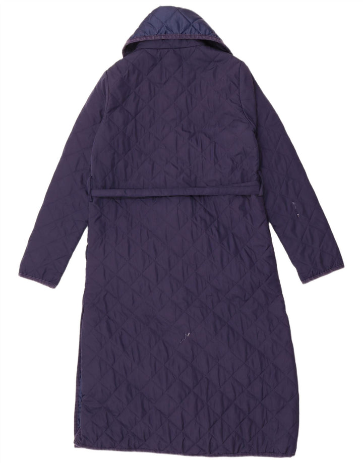 Sobretudo acolchoado feminino Monsoon UK 10 poliéster azul pequeno