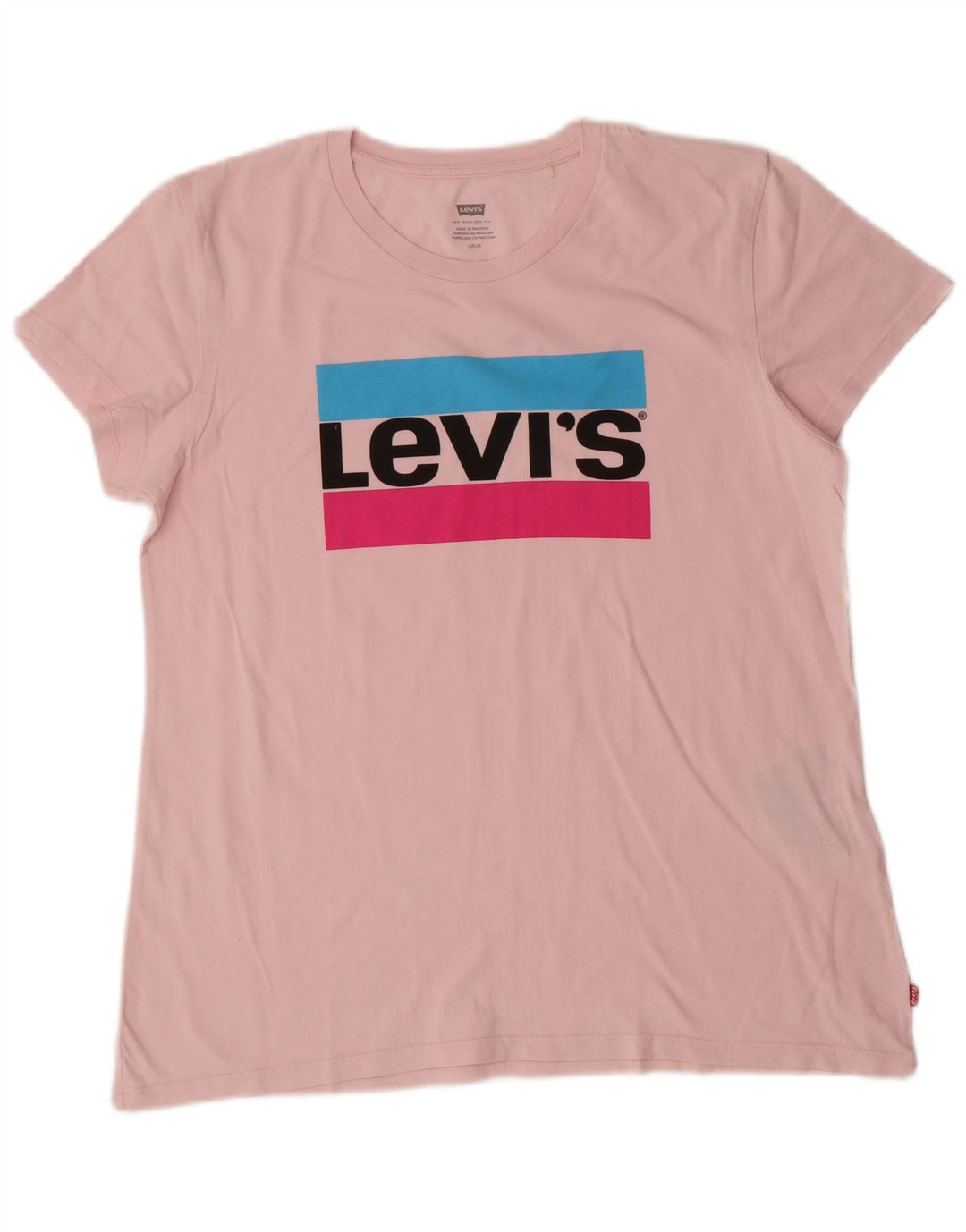 Camiseta feminina gráfica Levi's UK 16 grande rosa