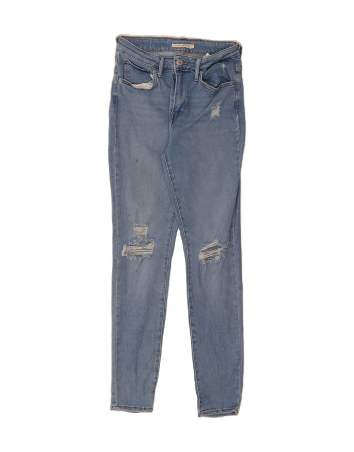 LEVI'S Womens 721 Distressed Skinny Jeans W27 L30 Blue Cotton Vintage Levi's and Second-Hand Levi's from Messina Hembry 