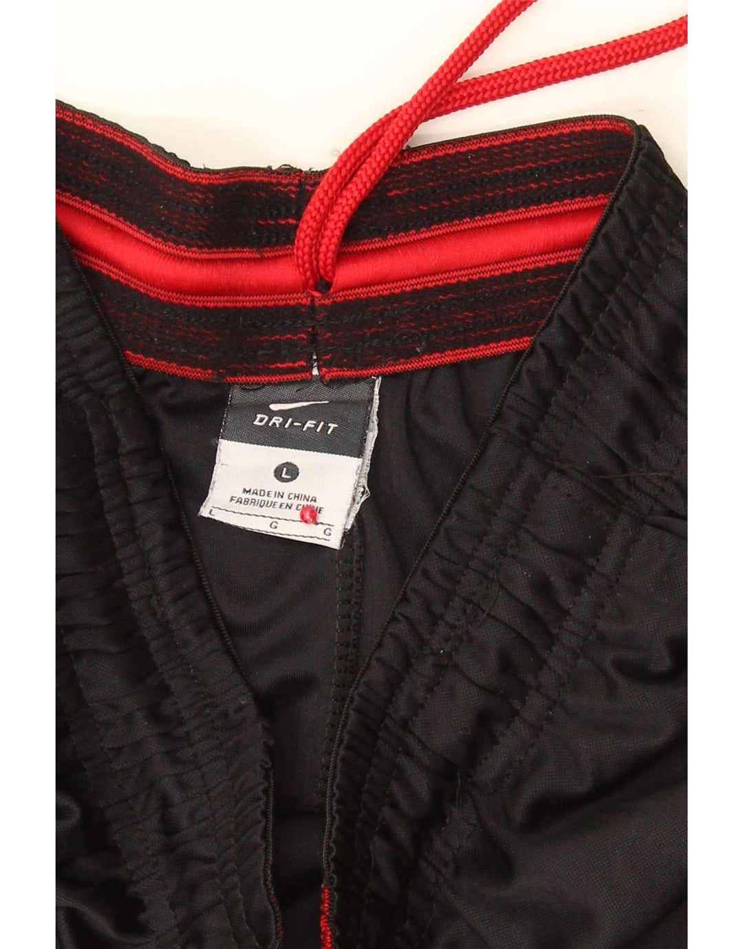 Shorts esportivos gráficos masculinos Nike Dri Fit grandes de poliéster listrado preto