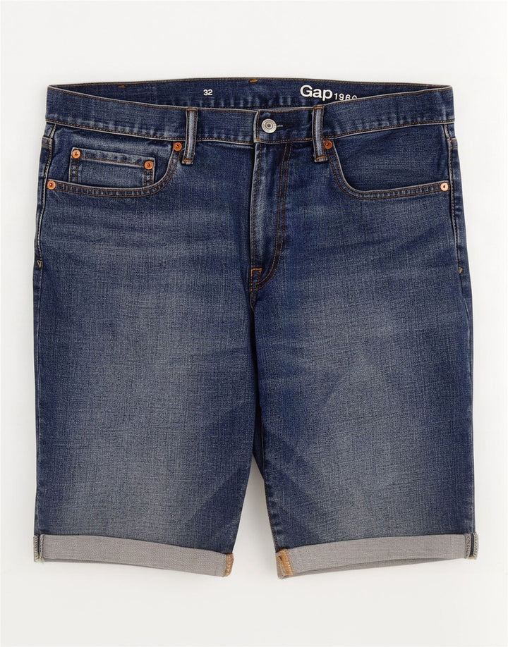 Shorts jeans feminino Gap W32 grande algodão azul