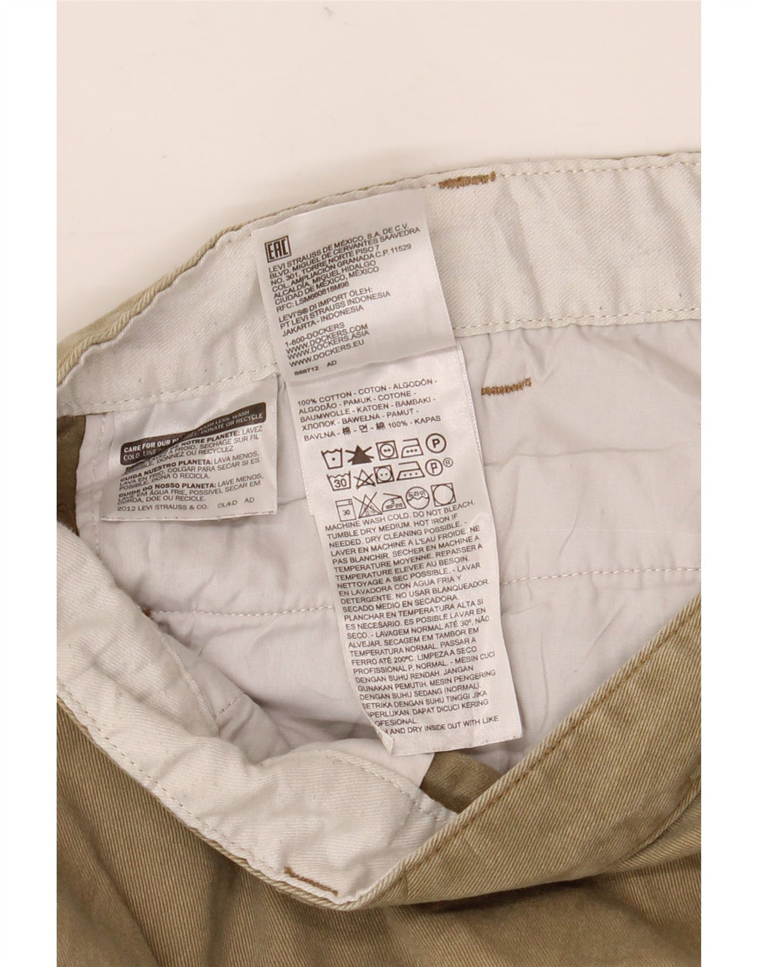 DOCKERS Mens Chino Shorts W40 XL Algodão Bege