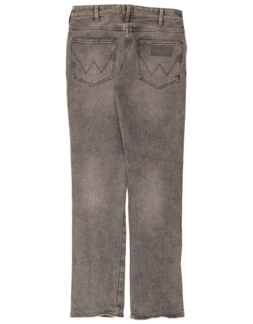 Wrangler Mens Zathan Straight Jeans W30 L32 Algodão Cinza