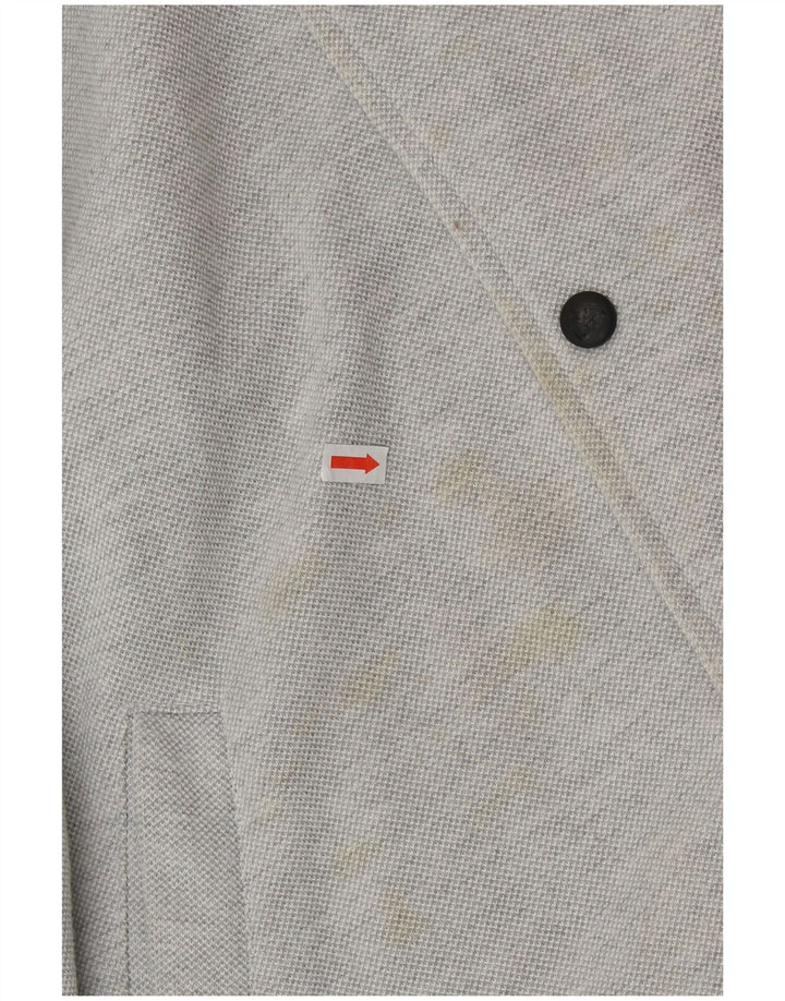 Jaqueta masculina KAPPA Graphic Loose Fit Varsity pequeno bloco cinza