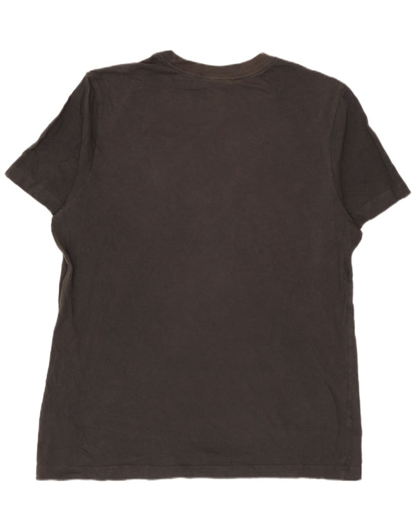 Camiseta gráfica masculina NIKE Top médio de algodão preto