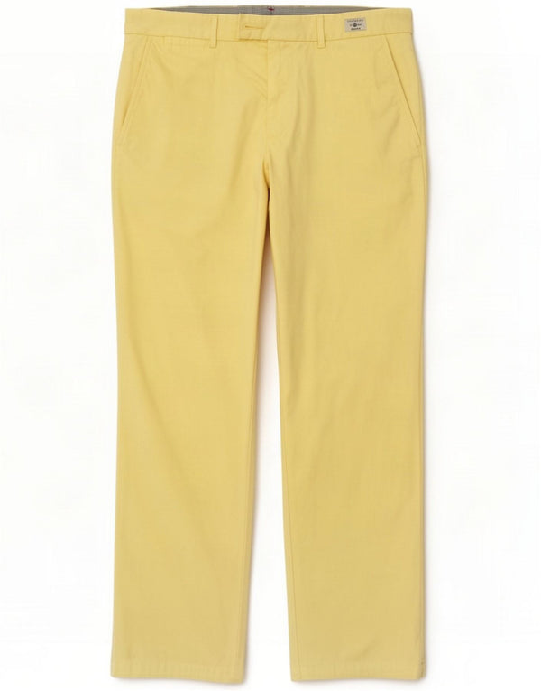 Tommy Hilfiger Mens Straight Chino Calças W34 L32 Algodão Amarelo