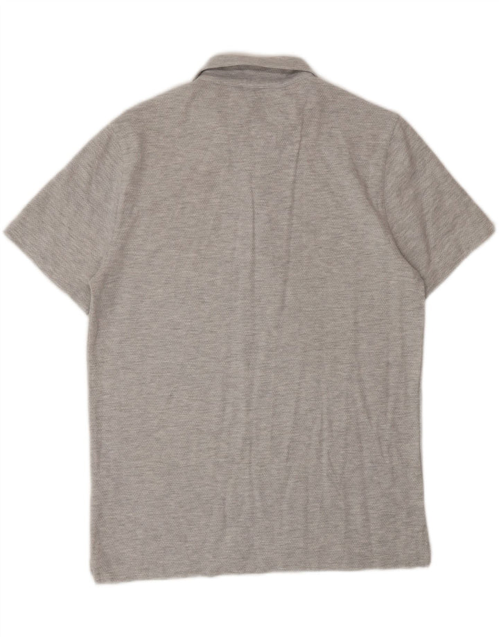 Camisa polo masculina REISS algodão cinza médio