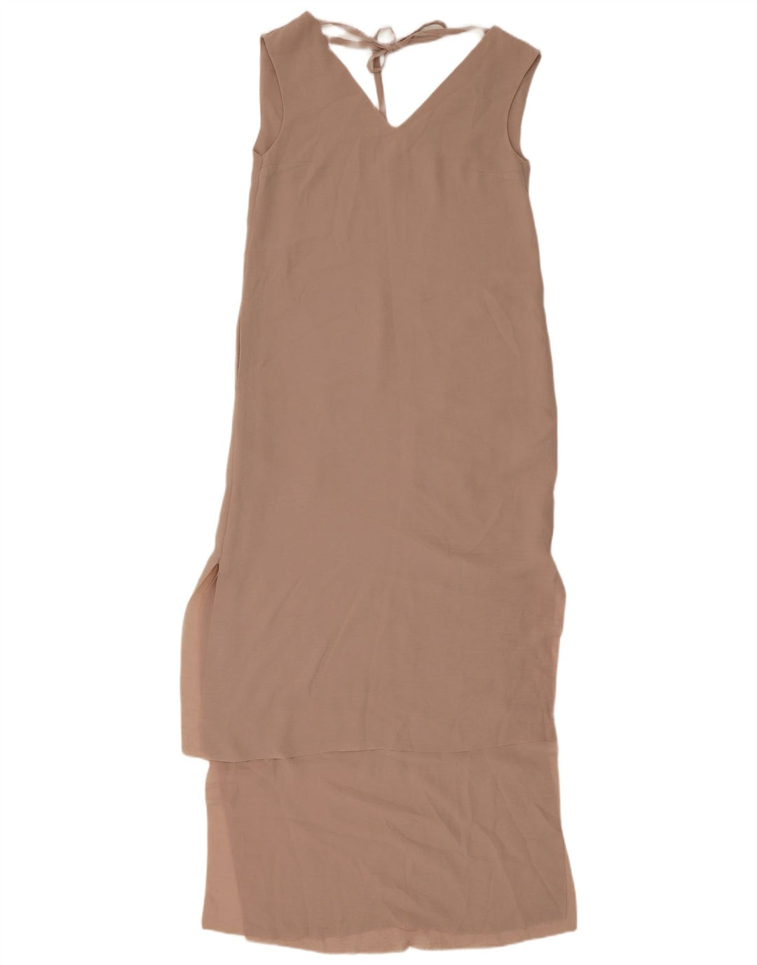 Vestido maxi feminino sem mangas Cos EU 34 XS poliéster bege